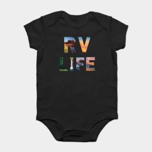 RV Life Camping Adventure Images Baby Bodysuit